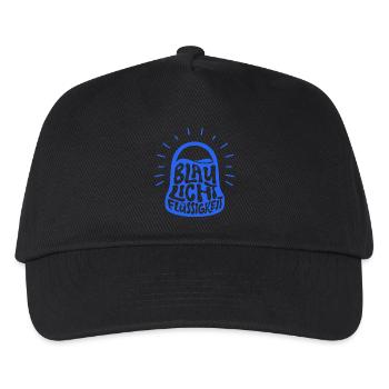 Blaulichtflüssigkeit - Blaulicht Symbol - Kinder Basecap - Schwarz - Vorne