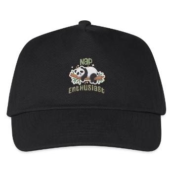 „Nap Enthusiast“ - Kinder Basecap - Schwarz - Vorne