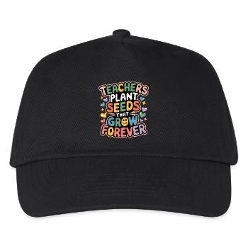 Teachers Plant Seeds That Grow Forever 7 - Kinder Basecap - Schwarz - Vorne