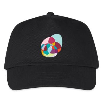 Verschlungene Farbkreise - Kinder Basecap - Schwarz - Vorne