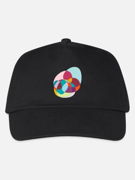 Verschlungene Farbkreise - Kinder Basecap - Schwarz