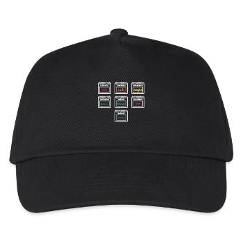 Weekly schedule Fun: Monday to Sunday Humorous - Kids’ Baseball Cap - black - Front