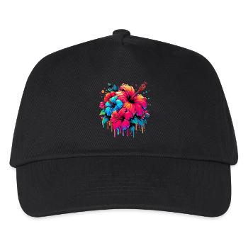 Hibiscus Flowers - Kids’ Baseball Cap - black - Front