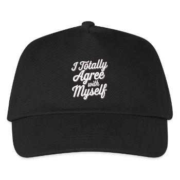 I Totally Agree With Myself 9 - Kinder Basecap - Schwarz - Vorne