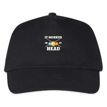 Billiard Humor: It Worked In My Head - Kids’ Baseball Cap - black - Front