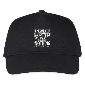 On The Naughty List - Kids’ Baseball Cap - black - Front