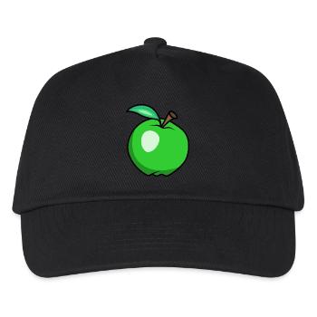 Apfel - Kinder Basecap - Schwarz - Vorne