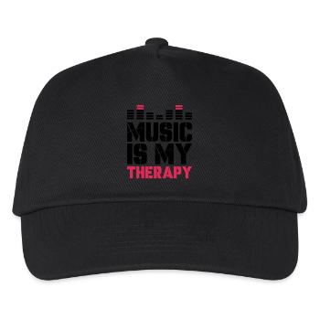 music is my therapy - Kids’ Baseball Cap - black - Front