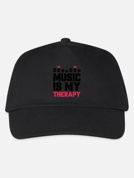 La musique est ma thérapie - Casquette de baseball Enfant - noir