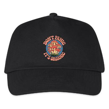 Ne paniquez pas ses champignons bio - Casquette de baseball Enfant - noir - Devant