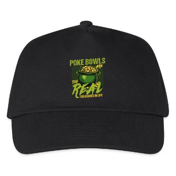 Poke Bowls Are The Real Treasures St Patricks Day - Kids’ Baseball Cap - black - Front