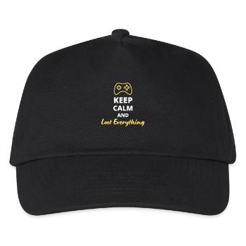 Keep Calm and Loot Everything - Pour les Pilleur - Casquette de baseball Enfant - noir - Devant