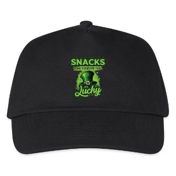 Snacks sorgen für ein glückliches Gefühl am St. Patricks Day - Kinder Basecap - Schwarz - Vorne