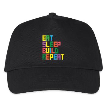 Constructeur de briques Jouets Blocs Blocs de serrage Briques - Casquette de baseball Enfant - noir - Devant