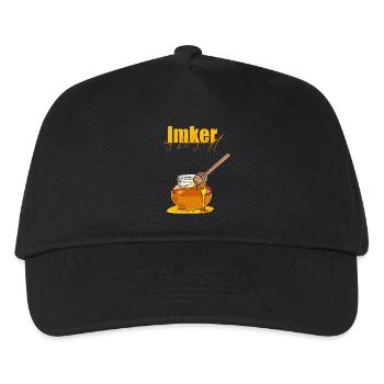 Imker aus Leidenschaft // Illustration - Kinder Basecap - Schwarz - Vorne