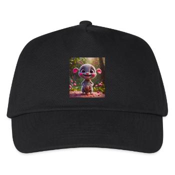 Happy Halloween, süß, Monster, wilde Haare, gruselig, lustig - Kinder Basecap - Schwarz - Vorne
