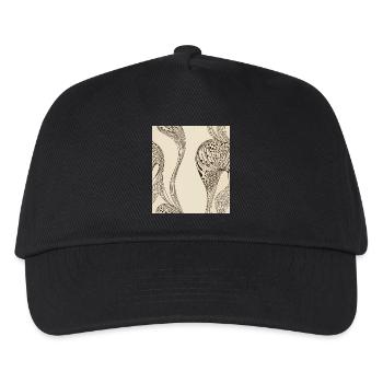 Motif organique abstrait - Casquette de baseball Enfant - noir - Devant