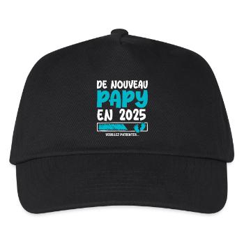 2025 wieder Opa - Kinder Basecap - Schwarz - Vorne