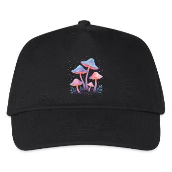 Mystical forest art with mushrooms - Kids’ Baseball Cap - black - Front