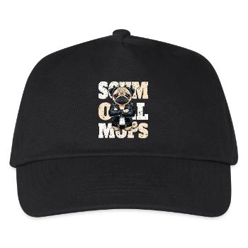 Pouty pug - Kids’ Baseball Cap - black - Front