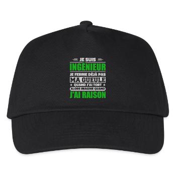 Ingenieur Humor Geschenk Student Ingenieur - Kinder Basecap - Schwarz - Vorne