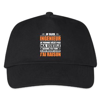 Ingenieur Humor Geschenk Student Ingenieur - Kinder Basecap - Schwarz - Vorne