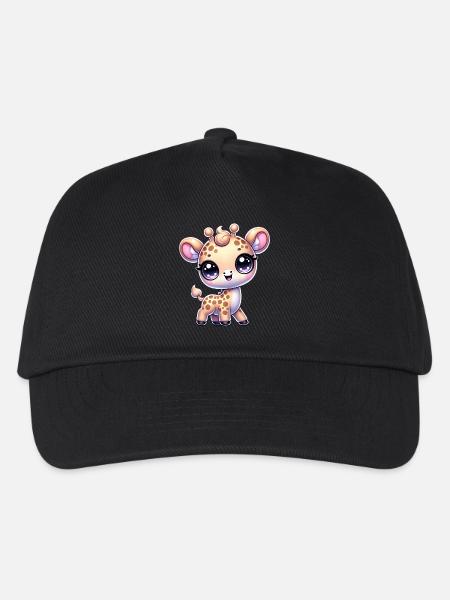 Super Cute Kawaii Baby Giraffe - Kinder Basecap - Schwarz