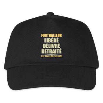 Footballer Celebrates Retirement With Humor Gift - Kids’ Baseball Cap - black - Front