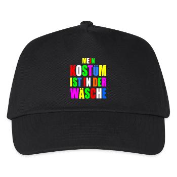 mein kostüm ist in der wäsche - Kinder Basecap - Schwarz - Vorne
