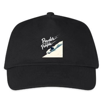 Powder to the People – Snowboard & Powder - Kids’ Baseball Cap - black - Front