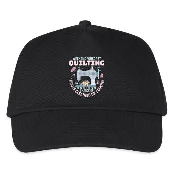 Prévisions du week-end Courtepointe Quilter Couture - Casquette de baseball Enfant - noir - Devant