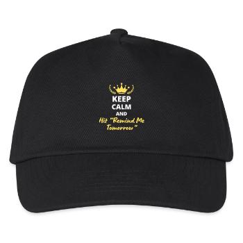 “Keep Calm and Hit ‘Rewind Me Tomorrow’” - Flemme - Casquette de baseball Enfant - noir - Devant