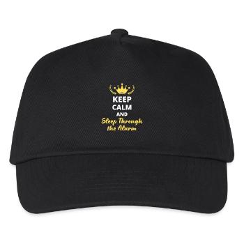 Keep Calm and Sleep Through the Alarm - Kids’ Baseball Cap - black - Front