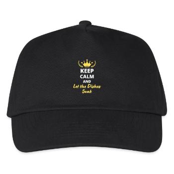 "Keep Calm and Let the Dishes Soak" - Flemme - Kids’ Baseball Cap - black - Front