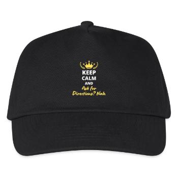 Keep Calm and Ask for Directions? No - Kids’ Baseball Cap - black - Front