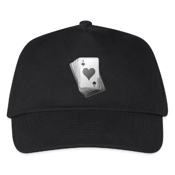 Cards black/white - Kinder Basecap - Schwarz - Vorne