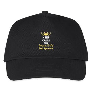 Keep Calm and Make a To-Do List, Ignore It - Kids’ Baseball Cap - black - Front