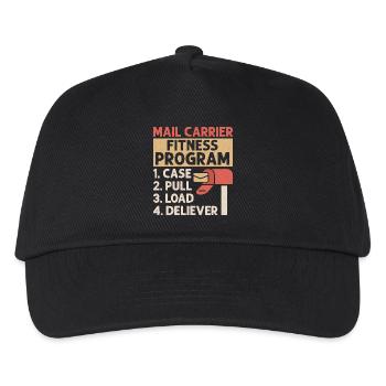 Mail Carrier Fitness Programm Postal Worker Mail - Kinder Basecap - Schwarz - Vorne