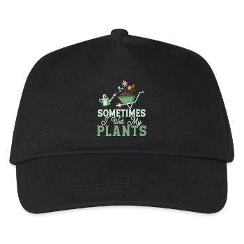 Sometimes I Wet My Plants Botanical Gardening - Kids’ Baseball Cap - black - Front