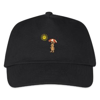 hase sonne - Kinder Basecap - Schwarz - Vorne