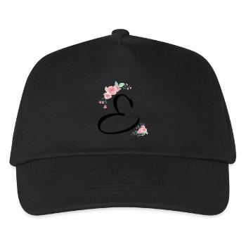 Brief und Blumen - Kinder Basecap - Schwarz - Vorne