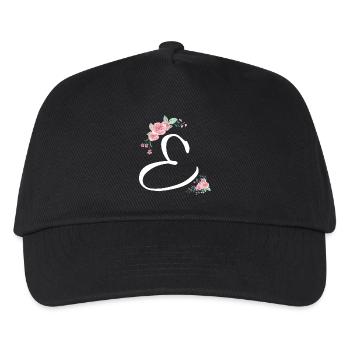 Brief und Blumen - Kinder Basecap - Schwarz - Vorne