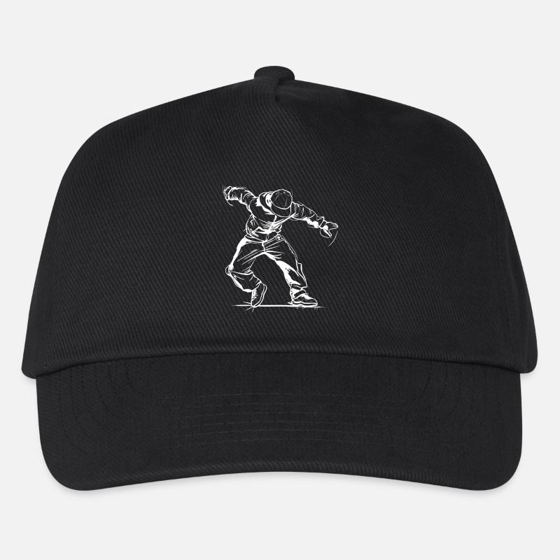 Breakdancer Skizze - Kinder Basecap - Schwarz