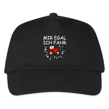 Mir Egal Ich Fahr Traktor - Kinder Basecap - Schwarz - Vorne