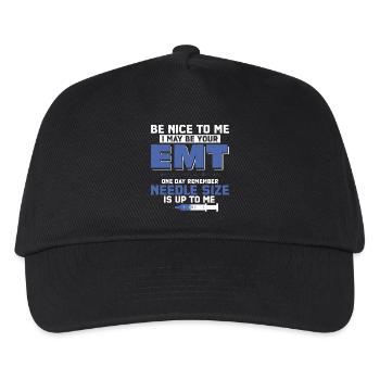 I May Be Your EMT One Day Paramedic First Aid - Kids’ Baseball Cap - black - Front