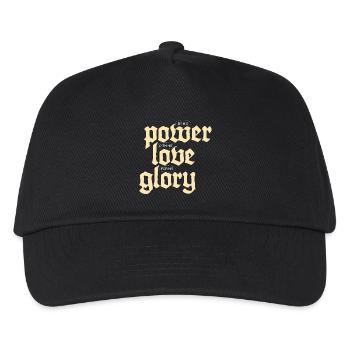 Power, Love & Glory | Black - Kids’ Baseball Cap - black - Front