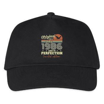 Juli 1986 Retro Geburtstag Geboren im Juli 1986 - Kinder Basecap - Schwarz - Vorne