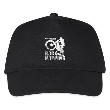Rock Hopping – Moto Trial Bike Rider - Kids’ Baseball Cap - black - Front
