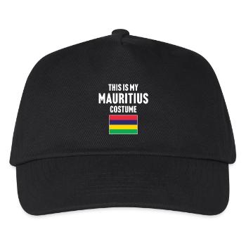 Das ist mein Mauritius Kostüm - Kinder Basecap - Schwarz - Vorne