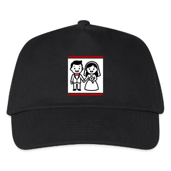 Married couple wedding - Kids’ Baseball Cap - black - Front